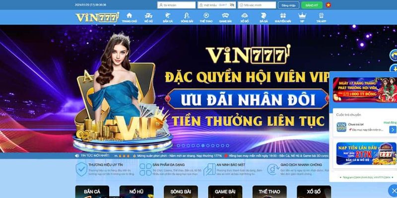 Giao diện thân thiện và dễ sử dụng của Vin777